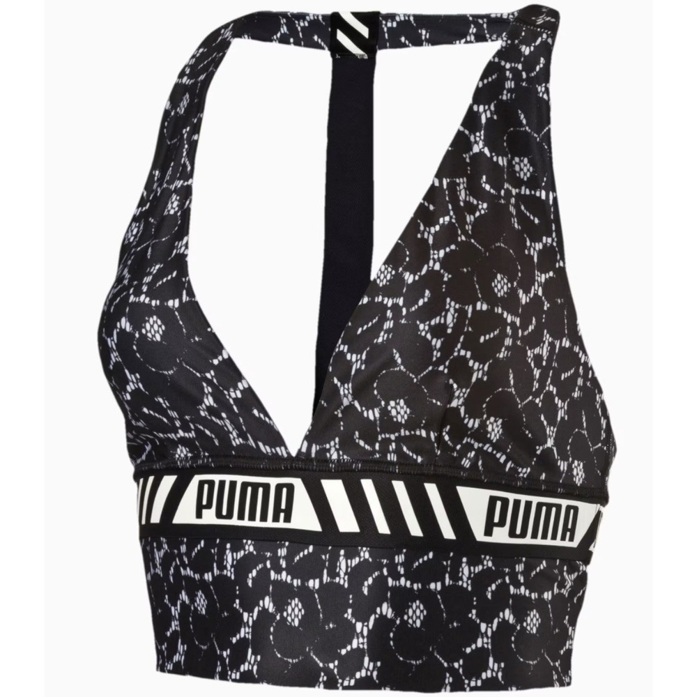 PUMA Black White Active Athletic Training Women's Crop Top Size M